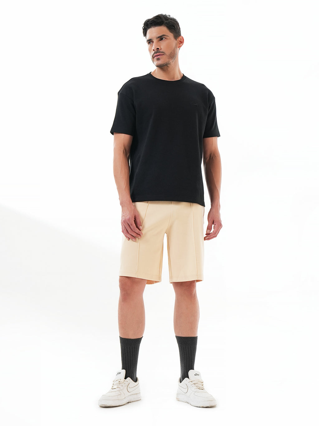 Beige Shorts for Men – Stylish Gym & Casual Wear