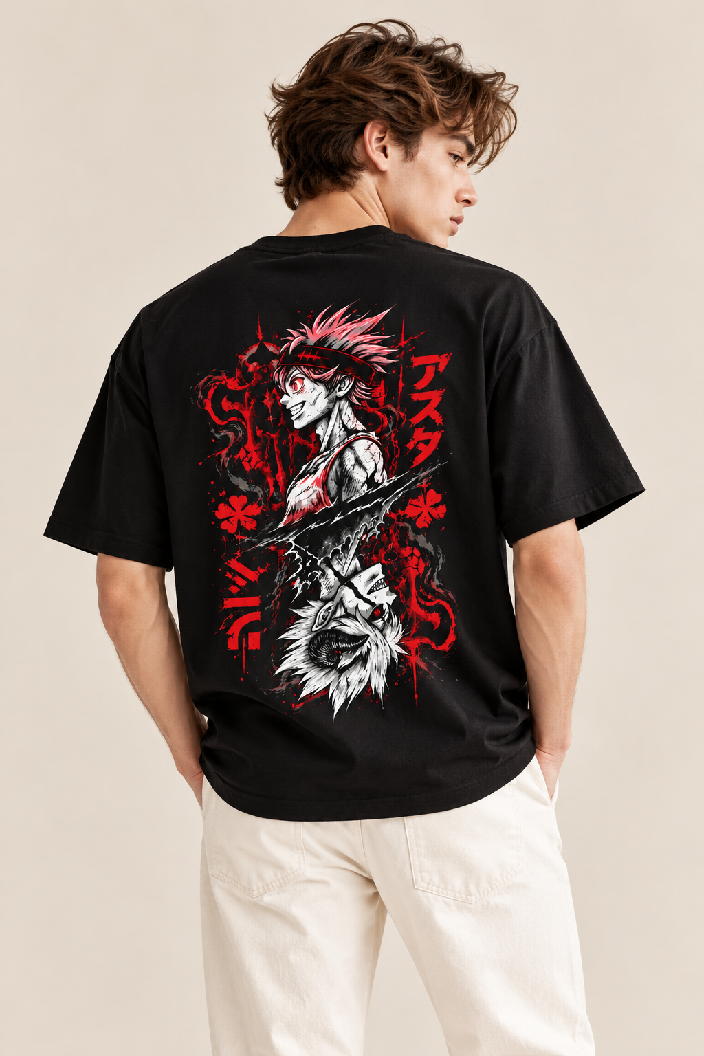 Japanese Floral Anime Oversized T-Shirt | MAPM