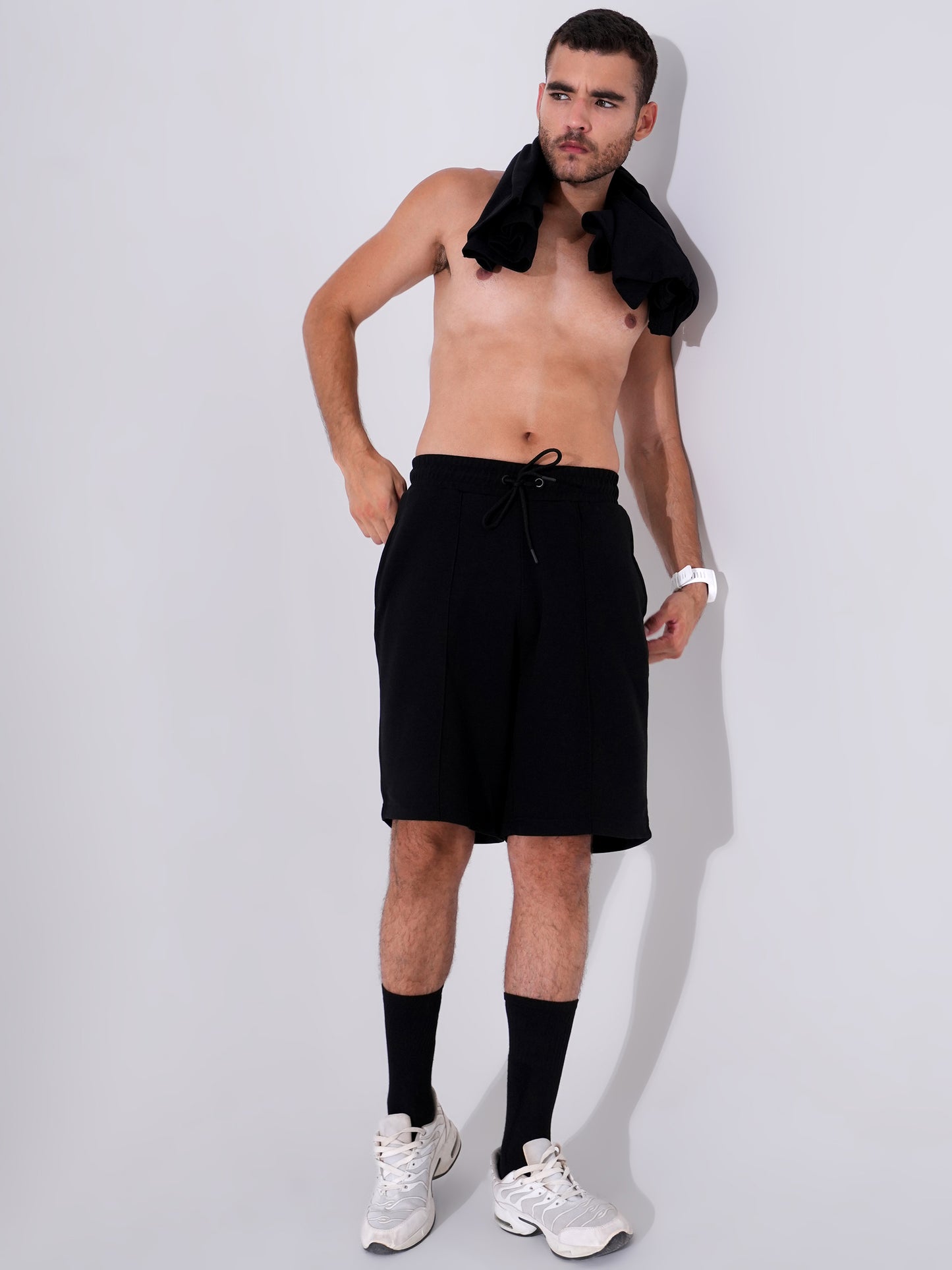 Black Shorts for Men – Stylish Gym & Casual Wear