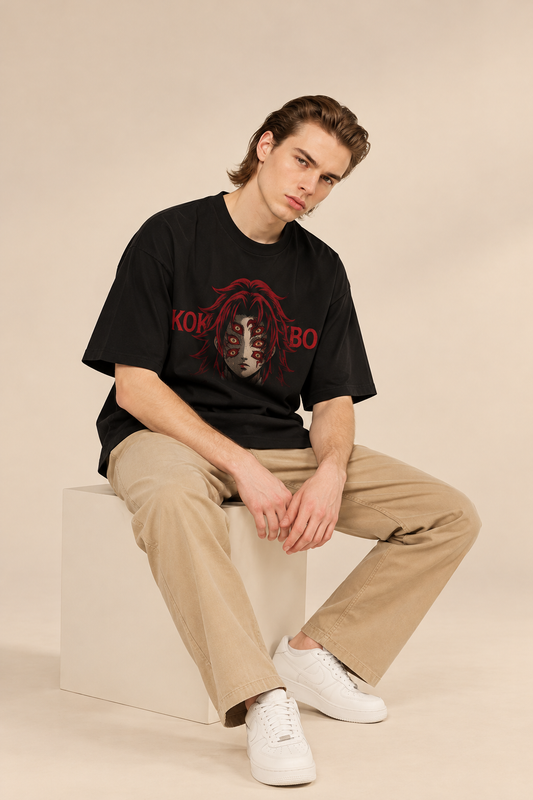 Unisex Black Oversized Tee